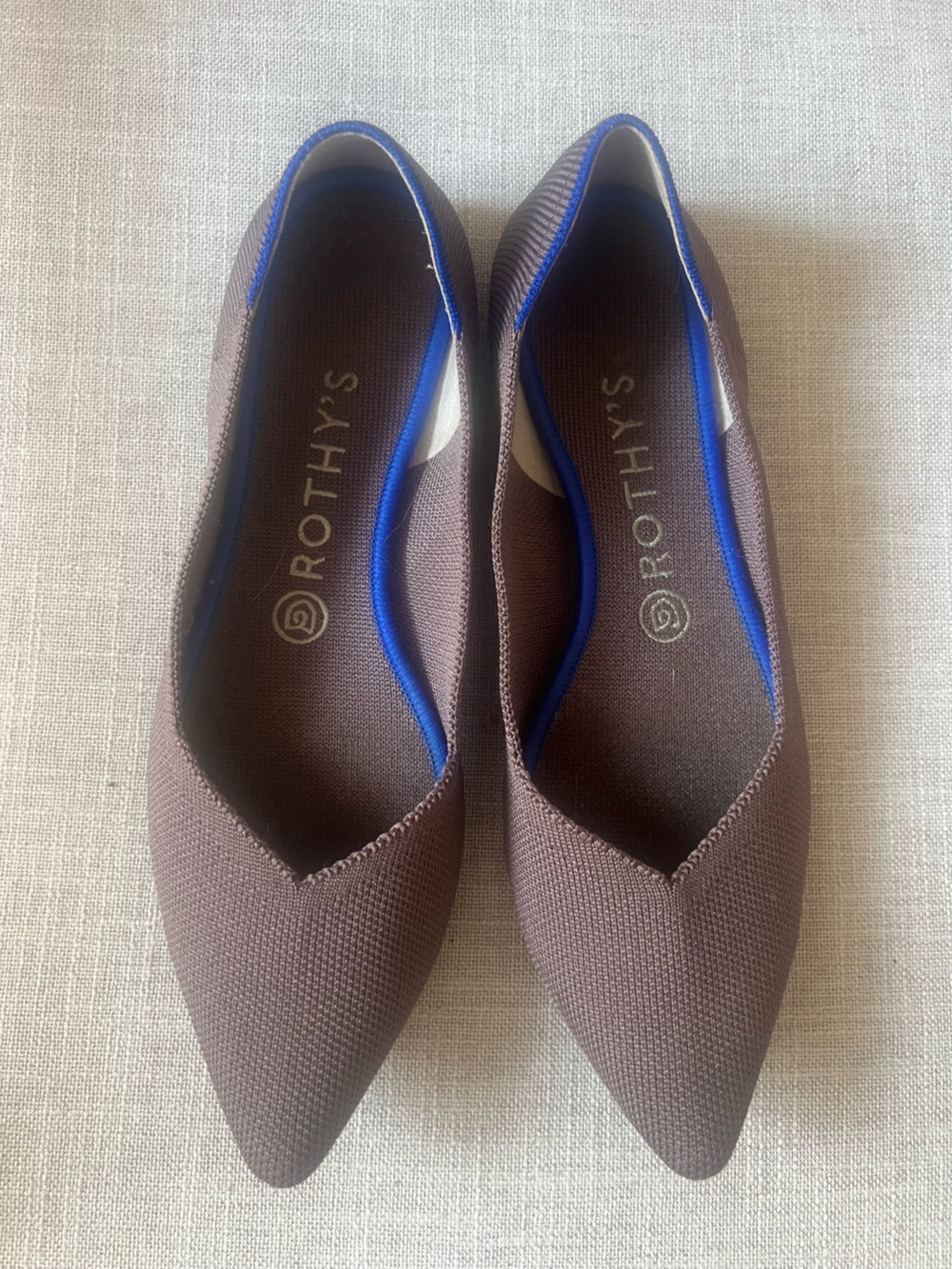 Rothy's dusty purple Knit ballet flats, size 9, pointed toe, office casual
